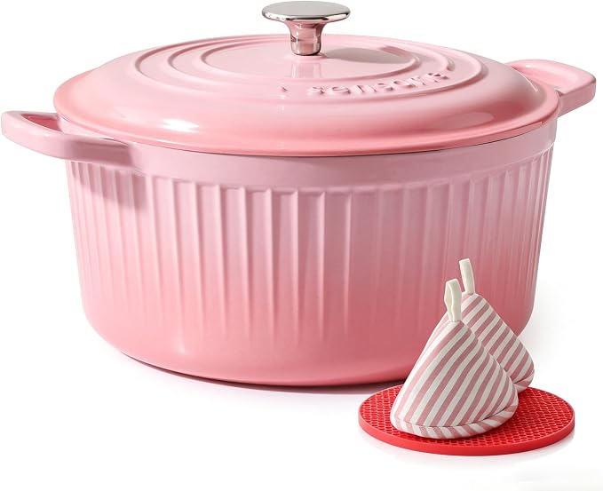 SENSARTE Enameled Cast Iron Dutch Oven Pot by SENSARTE
