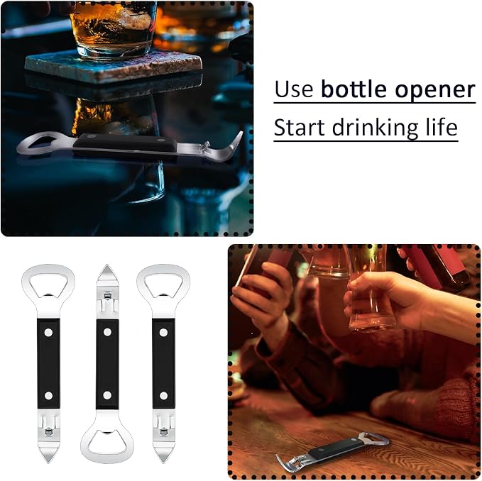 Can Punch Opener Little Cook Stainless Steel Can & Bottle Opener, Manual 2 in 1 - Image 6