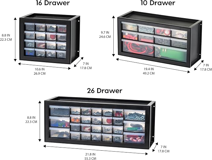 IRIS USA 10-Drawer Organizer, Made in USA, Teacher Toolbox, Plastic Storage - Image 3