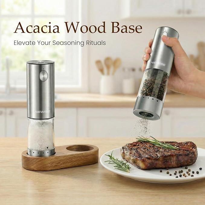 Electric Salt and Pepper Grinder Set - Image 4