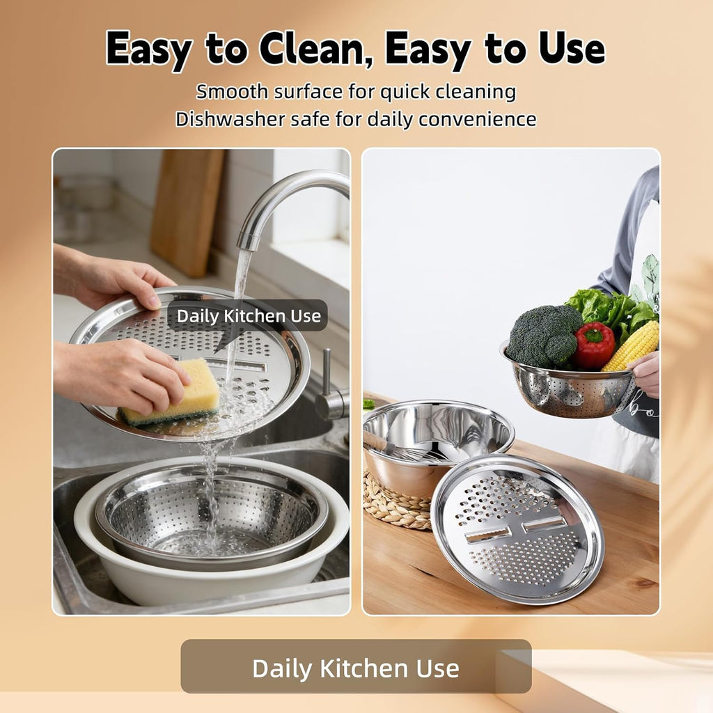 Germany Multifunctional Stainless Steel Basin - 2026 New 3-in-1 Grater