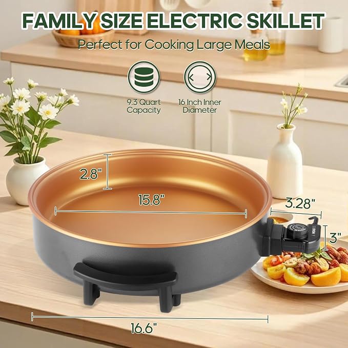 16" Extra Large Electric Skillet - Image 3