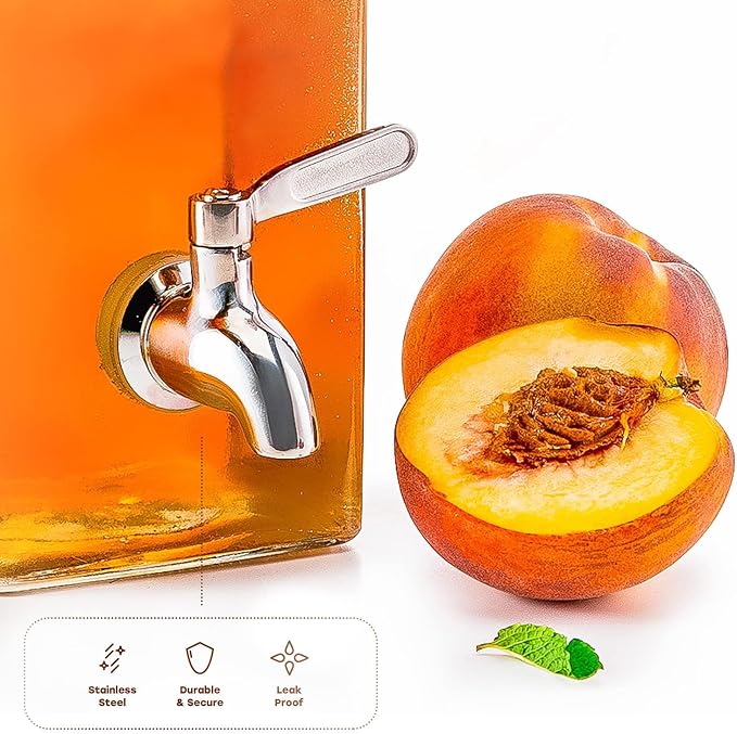 Kook Drink Dispenser, 80 oz, Water Dispenser Countertop, Glass Drink Dispenser - Image 6