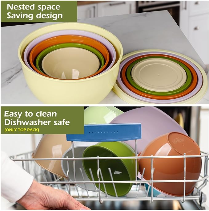 Greentainer Plastic Mixing Bowls - Image 5