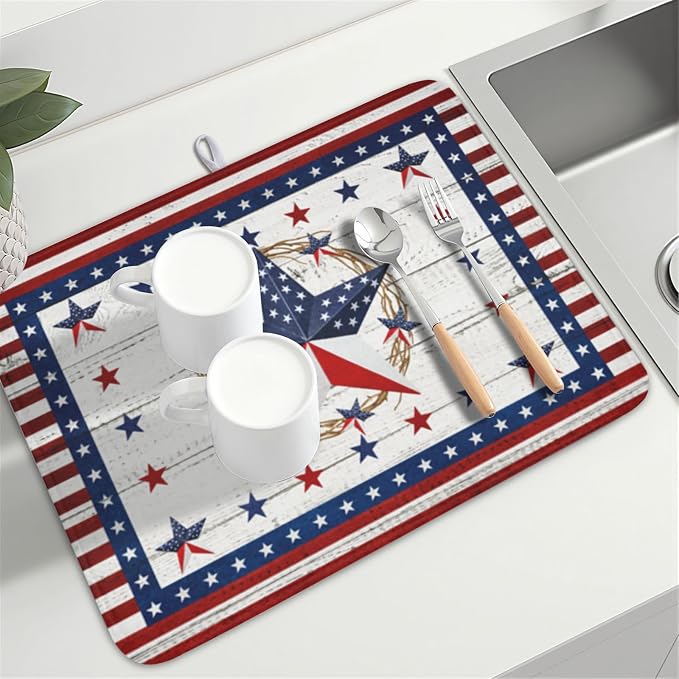 4th of July Patriotic Dish Drying Mat - Image 8