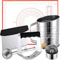 10 Pcs Stainless Steel Pastry Biscuit Cutter Set Include 3 Cup Flour Sifter by Unknown