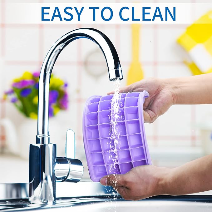 Silicone Ice Cube Tray with Leak-Proof Lid & Storage Bin - Image 7
