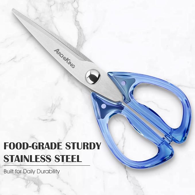 8.0inch Kitchen Shears, Sharp Stainless Steel Meat & Poultry Scissors, - Image 4