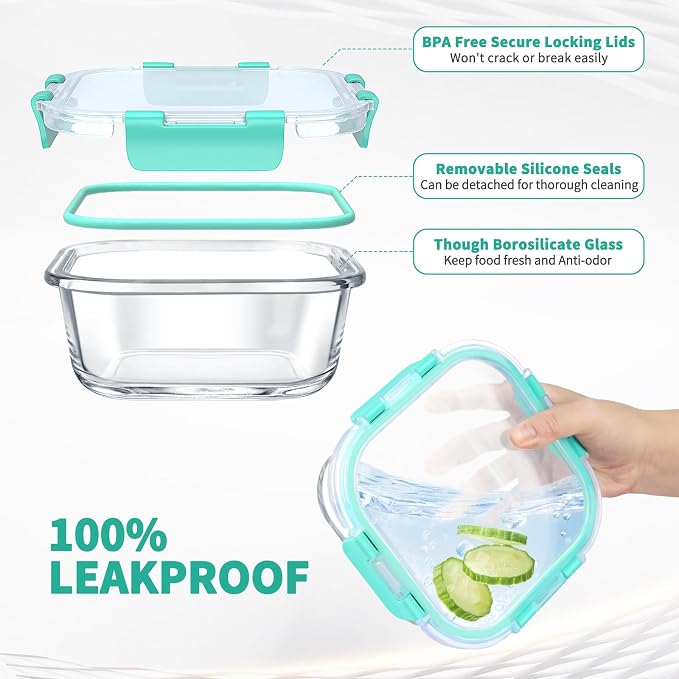 34pcs Glass Food Storage Containers - Image 3