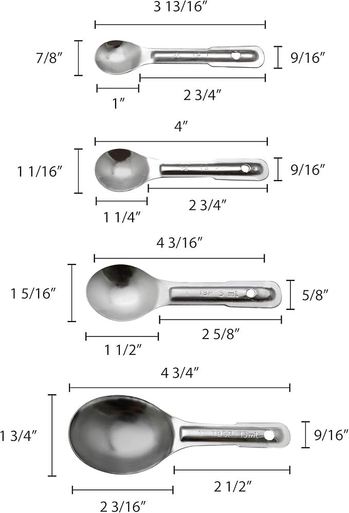 Thunder Group Stainless Steel Measuring Spoon Set - Image 3