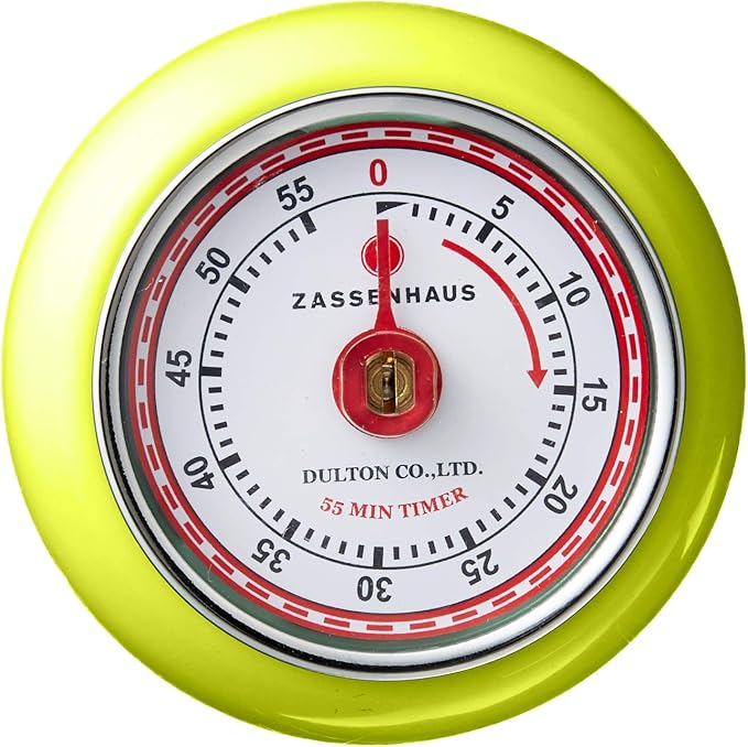Zassenhaus Magnetic Retro Kitchen Timer, Classic Mechanical Cooking Timer - Image 2