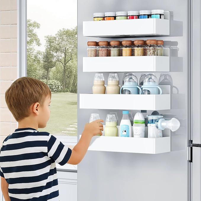 Mystozer Magnetic Spice Rack for Refrigerator, Kitchen Organizer and Storage - Image 6