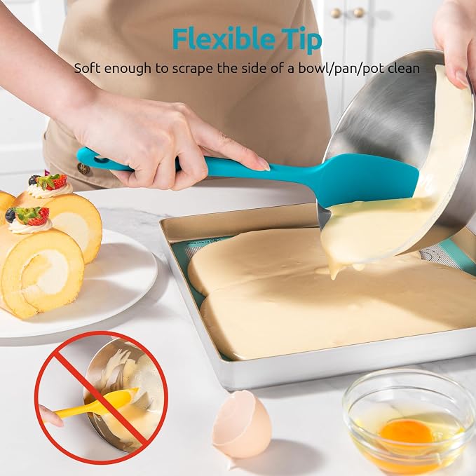 U-Taste Silicone Spoon Spatula Set, 600ºF High Heat Resistant Food Grade - Image 4