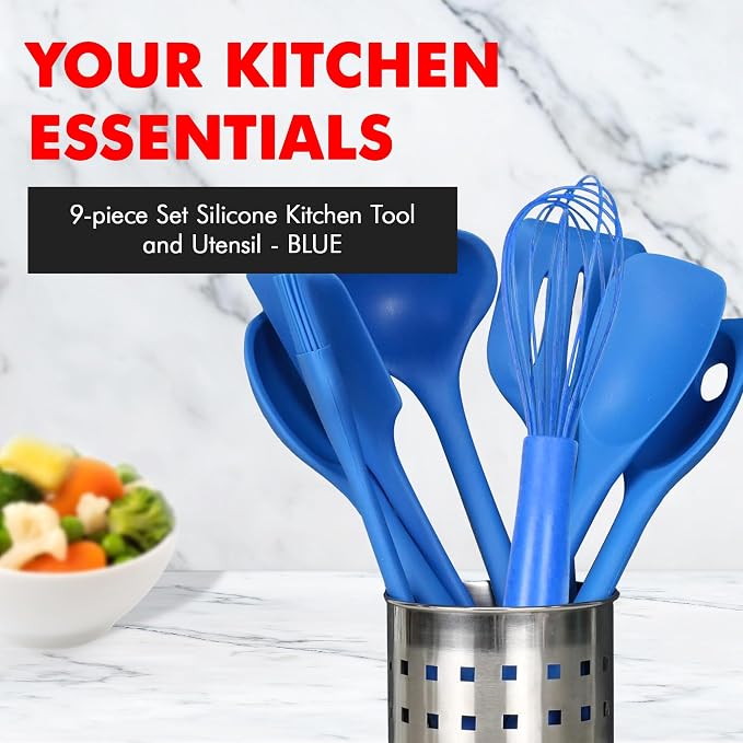 Chef Craft 9 Piece Silicone Kitchen Tool and Utensil Set - Image 2