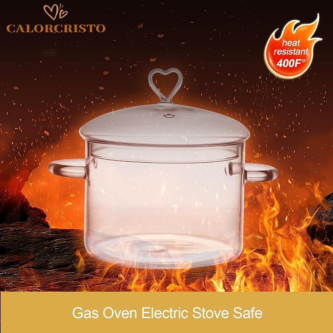2 L Glass Cooking Pot with Lid, Simmer Pot - Image 5