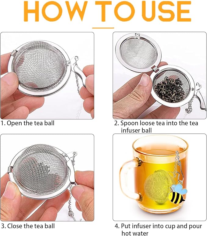 TeaSanavie 2 Pack Tea Infuser for Loose Leaf Tea - Image 4