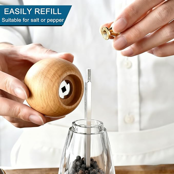 Pepper Grinder Set Salt and Pepper Grinder Set Manual Salt Grinder Pepper Mill - Image 6
