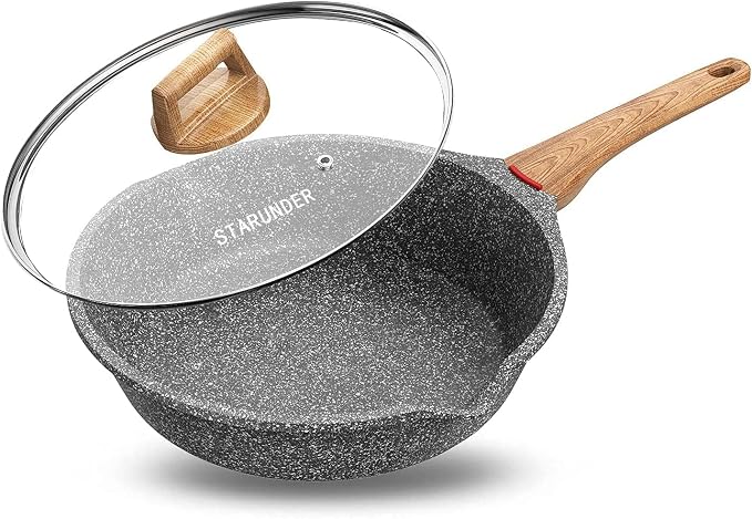 Starunder Induction Nonstick Skillet Frying Pan, Swiss medical stone Omelette - Image 5
