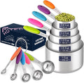HOTEC 10-Pack Measuring Cups &Spoons Set, Kitchen Gadagets Cooking Baking by Hotec