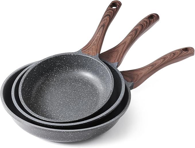 SENSARTE Nonstick Frying Pan Skillets, Swiss Granite Coating Omelette Pans by SENSARTE