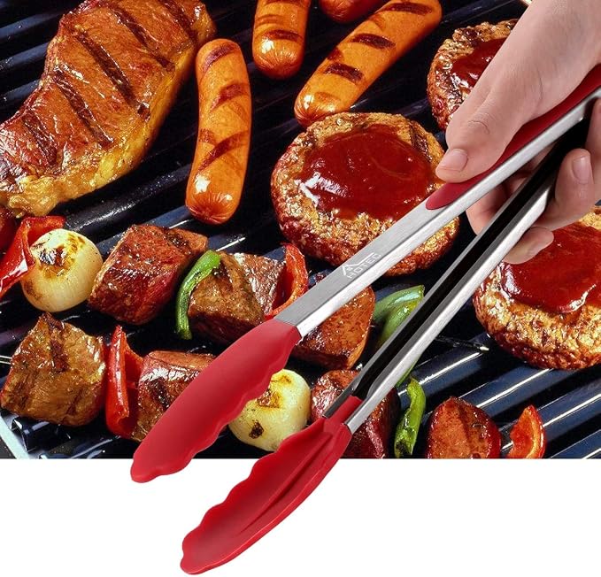 Hotec Premium Stainless Steel Locking Kitchen Tongs - Image 8