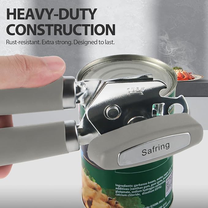 Safring Can Opener Manual, Heavy Duty Handheld Strong Can Opener - Image 6