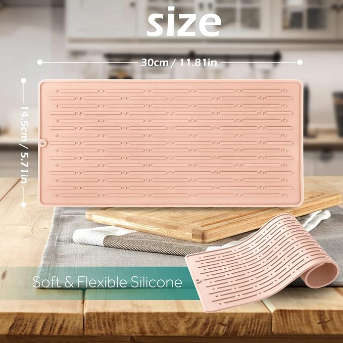 GeeRic Dish Drying Mats, Heat-resistant Silicone Mat - Image 2