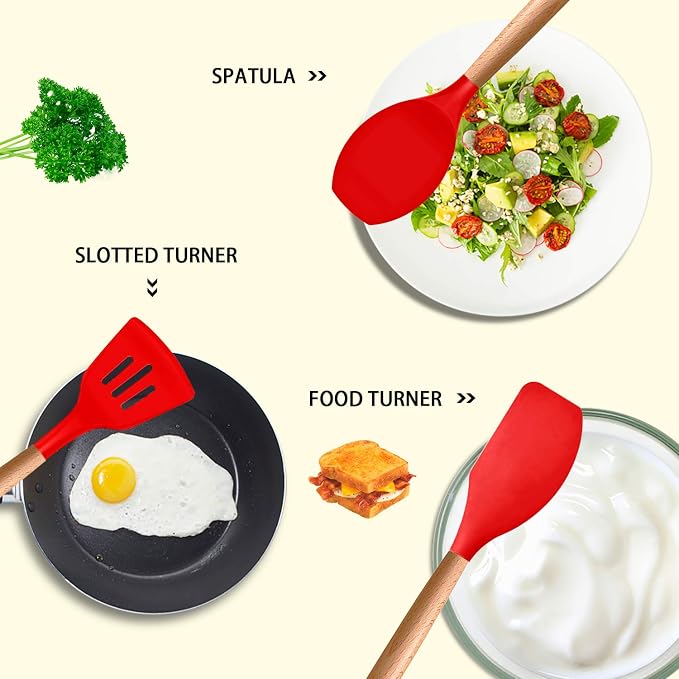 MIBOTE Silicone Cooking Utensils Kitchen Utensil Set - Image 3