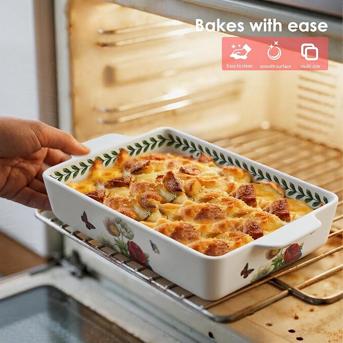 ACMLIFE Ceramic Casserole Dish Set, Ceramic Baking Dish - Image 2
