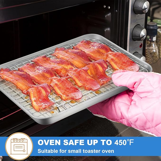 P&P CHEF 12.5 + 9 Inch Toaster Oven Pan - Image 4