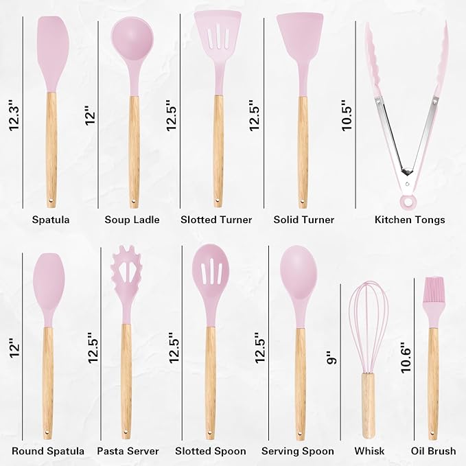 19 PCS Kitchen Cooking Utensils Set, 11 Pieces Silicone Cooking Utensils Set 6 - Image 2