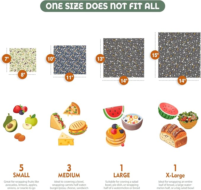 Akeeko Reusable Beeswax Food Wraps - Image 2