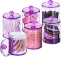 XIPENGKEJI 6 Pack Qtip Holder, Canister Apothecary Jar Set, Bathroom Jars by XIPENGKEJI