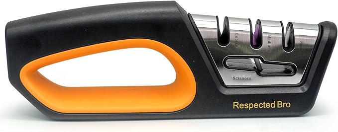 RESPECTED BRO 4-in-1 Knife and Scissors Sharpener, Premium Kitchen Knife - Image 2
