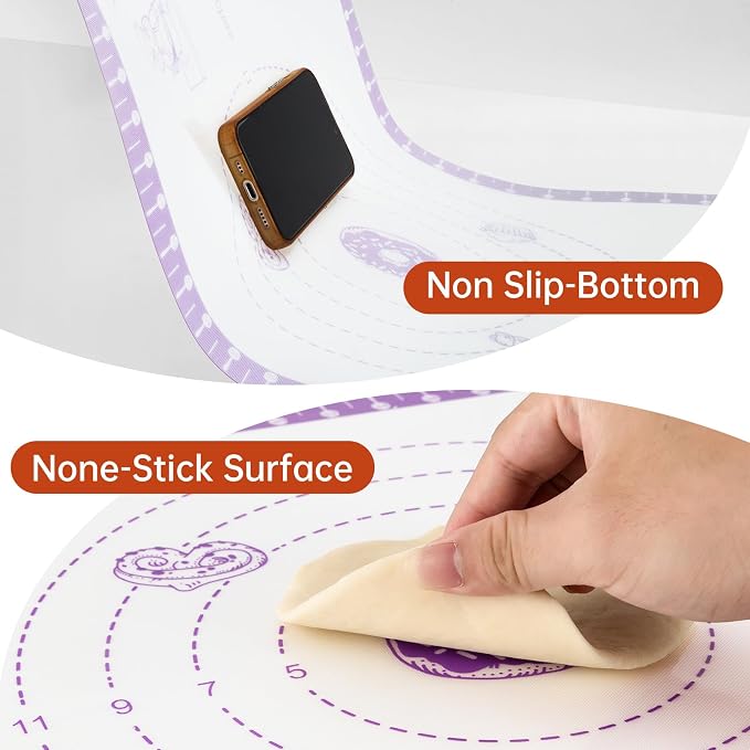 Silicone Pastry Mat with 10 Useful Recipes, Silicone Mat - Image 8