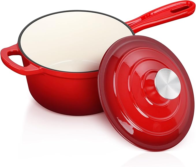 Enameled Cast Iron Sauce Pan by Leonyo
