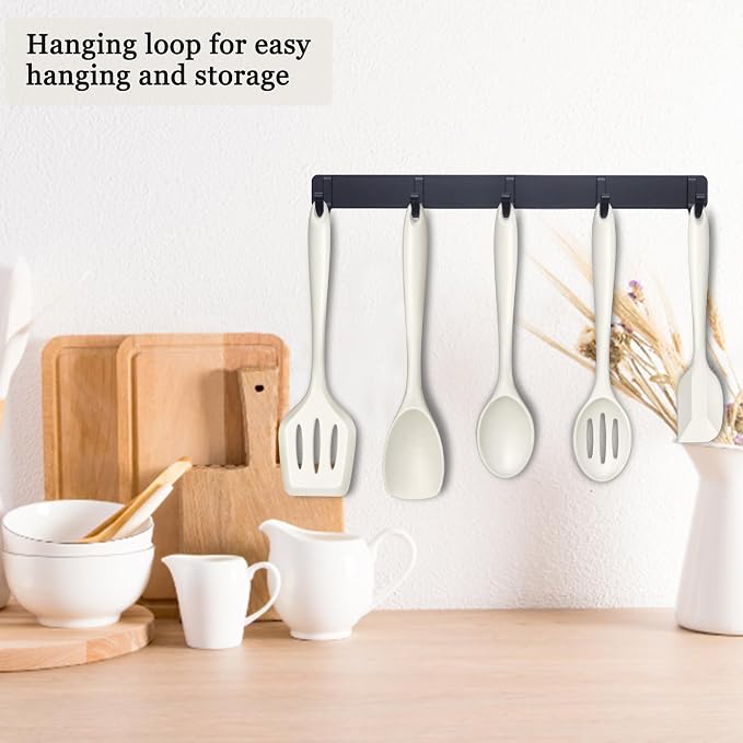 E-far 10 Pieces Silicone Cooking Utensils Set, Heat Resistant Kitchen Utensil - Image 6