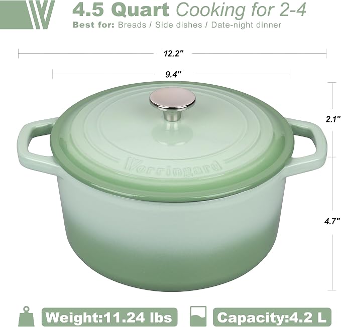 VORRINGARD Enameled Cast Iron Dutch Oven Pot - Image 2