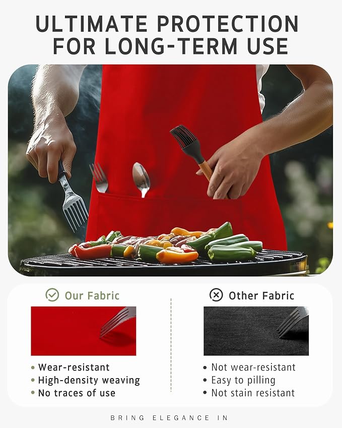 Syntus Chef Apron for Men Women Kitchen Cooking Apron - Image 6