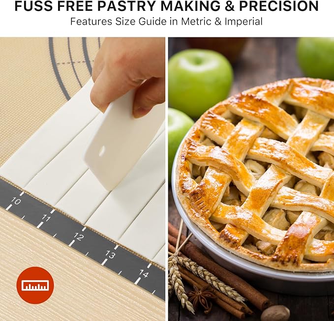 Silicone Pastry Mat, Oven Liner, Fondant/Pie Crust Mat - Image 7