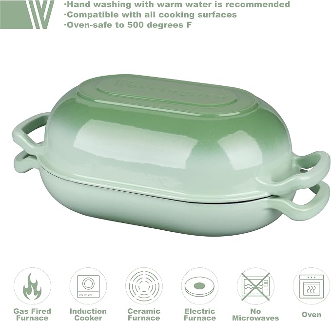 VORRINGARD Enameled Cast Iron Sourdough Bread Oven, Dutch Oven, Loaf Cast Iron - Image 3