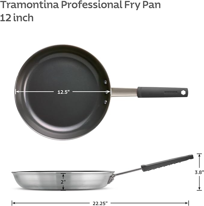 Tramontina Professional 12-Inch Non Stick Large Frying Pan, Heavy-Gauge - Image 3