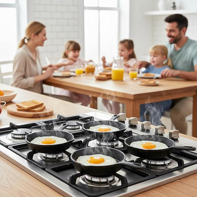 Hiceeden 4 Pack Mini Cast Iron Skillet, Grill Safe, Indoor and Outdoor Use - Image 9