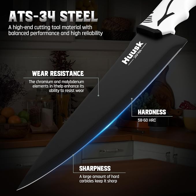 Huusk Knife Block Set with Sharpener - Image 3
