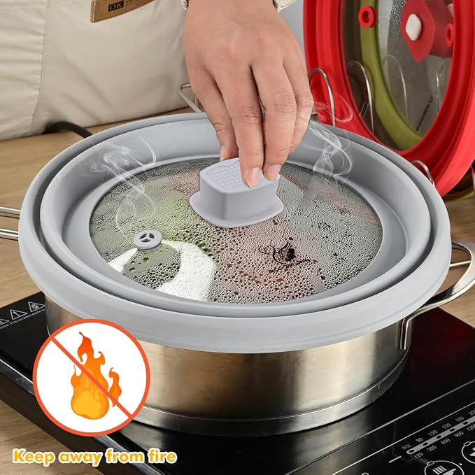 Microwave Splatter Cover Glass Cover Guard Lid - Image 5