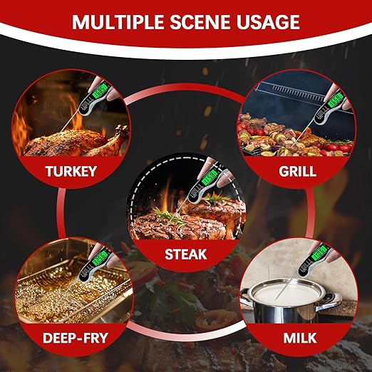 Meat Thermometer Digital，IP67 Waterproof Cooking Thermometer - Image 4