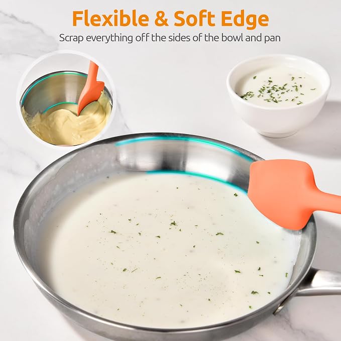 U-Taste Extra-Long 600ºF Heat Resistant Spatula Spoon: 14" Silicone Spoonula - Image 8