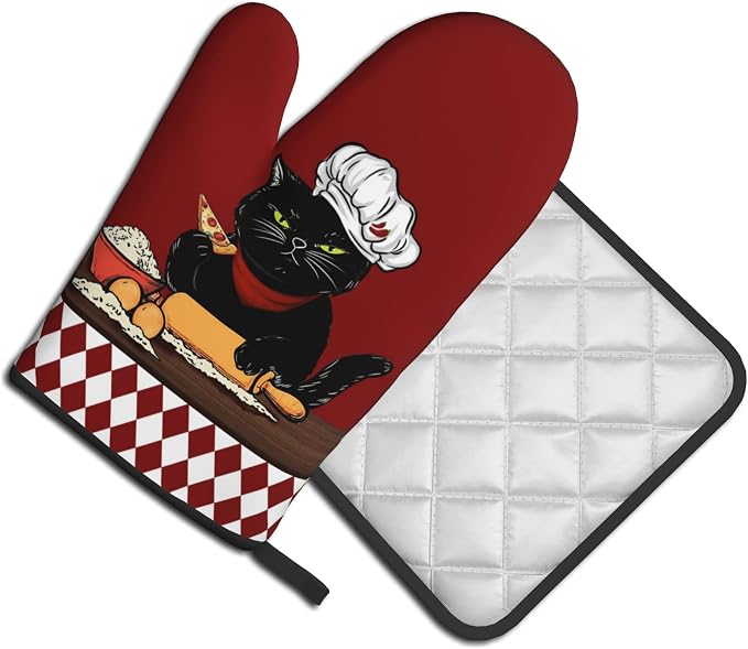 Cat Pot Holders and Oven Mitts - Image 2