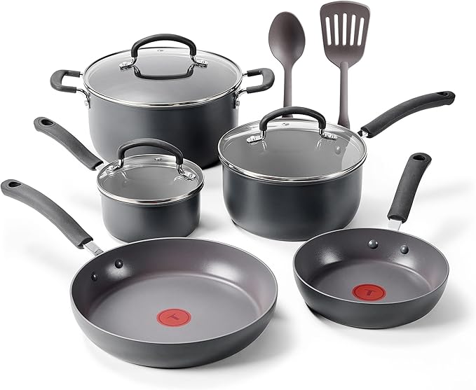 T-Fal Ultimate Hard Anodized Nonstick 10 Piece Cookware Set, Oven Safe Up to by T-falbrand