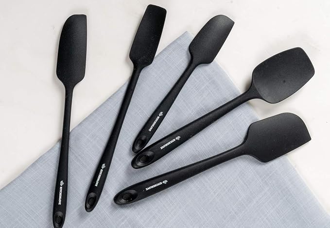 KITCHENLOVE Premium 600°F Heat Resistant 5 Piece Silicone Spatula Set - Image 8
